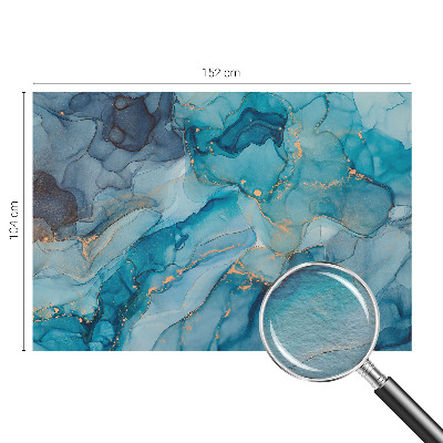 Behang met print Blauwe abstractie