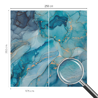 Behang met print Blauwe abstractie