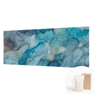 Behang met print Blauwe abstractie