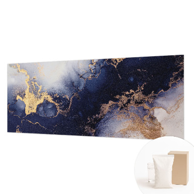 Fotobehang naadloos met marineblauwe golven als patroon
