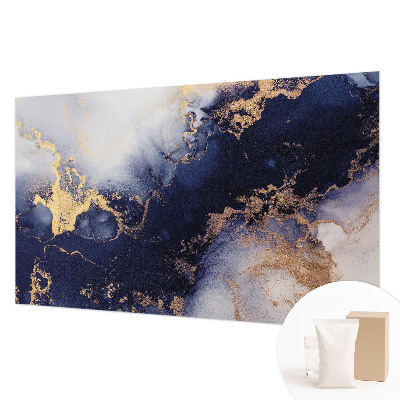 Fotobehang naadloos met marineblauwe golven als patroon