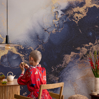 Fotobehang naadloos Marineblauwe golven