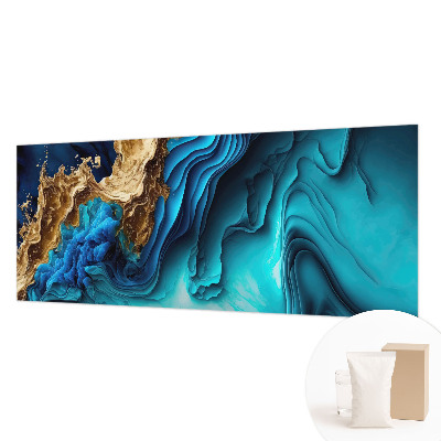 Fotobehang voor slaapkamer met een motief van energiegolven