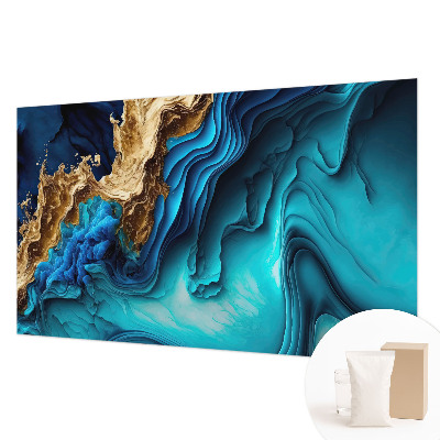 Fotobehang voor slaapkamer met een motief van energiegolven