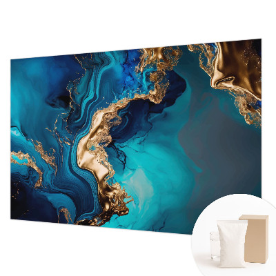 Fotobehang slaapkamer met kleurrijke abstracte print