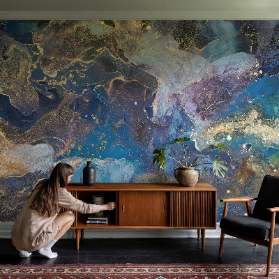 Modern fotobehang voor de woonkamer Kosmisch mozaïek