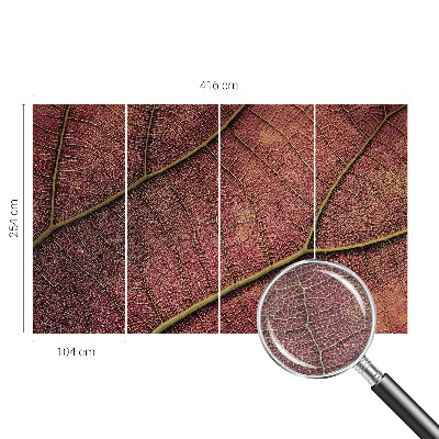 Luxe fotobehang met een bladachtige textuur