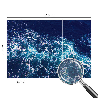 Fotobehang naadloos met motief van zeegolven