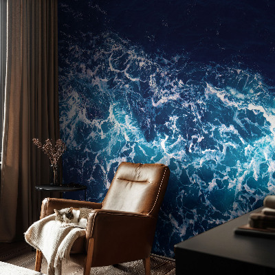 Fotobehang naadloos met motief van zeegolven