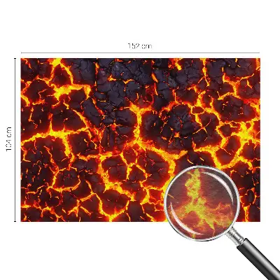 Fotobehang woonkamer met een motief van sterke magma