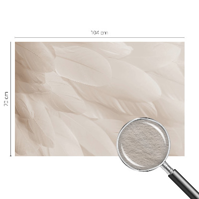 Fotobehang voor slaapkamer met een patroon van etherische veren