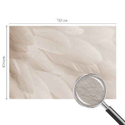 Fotobehang voor slaapkamer met een patroon van etherische veren