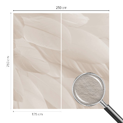 Fotobehang voor slaapkamer met een patroon van etherische veren
