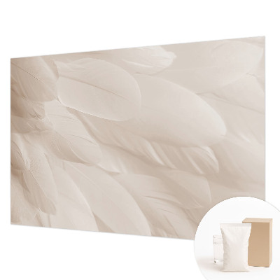 Fotobehang voor slaapkamer met een patroon van etherische veren