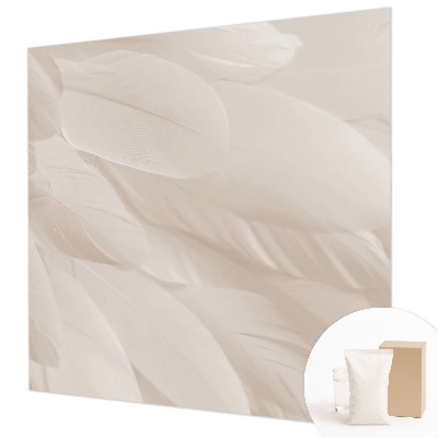 Fotobehang voor slaapkamer met een patroon van etherische veren