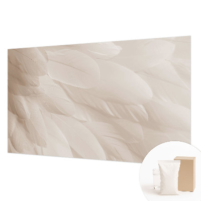 Fotobehang voor slaapkamer met een patroon van etherische veren