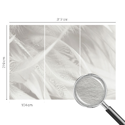 Fotobehang voor de slaapkamer Subtiele veren