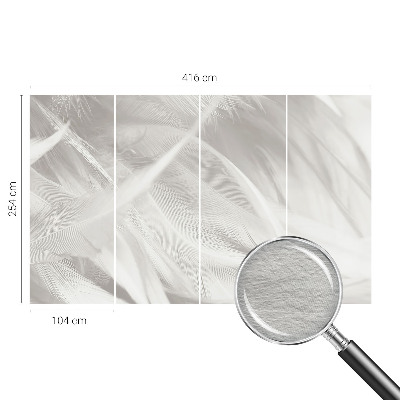 Fotobehang voor de slaapkamer Subtiele veren