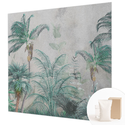 Fotobehang voor de woonkamer met een exotische oase als motief
