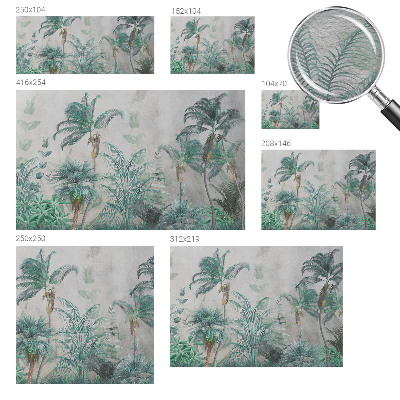 Fotobehang voor de woonkamer met een exotische oase als motief