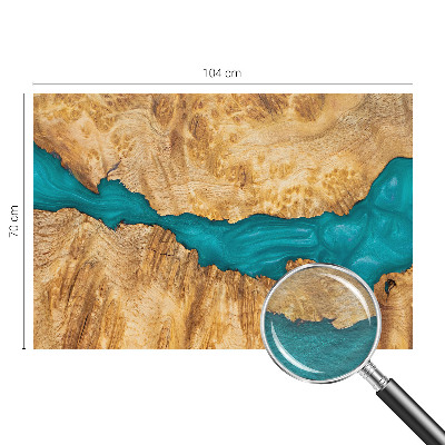 Modern fotobehang voor de woonkamer Hout en hars