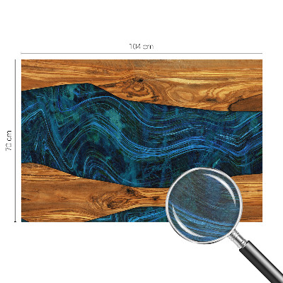 Premium fotobehang in blauw houtmotief