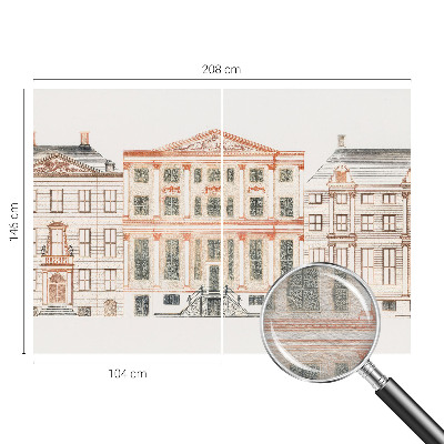 Kwalitatief fotobehang met een print van klassieke gebouwen