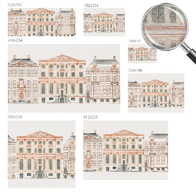 Kwalitatief fotobehang met een print van klassieke gebouwen