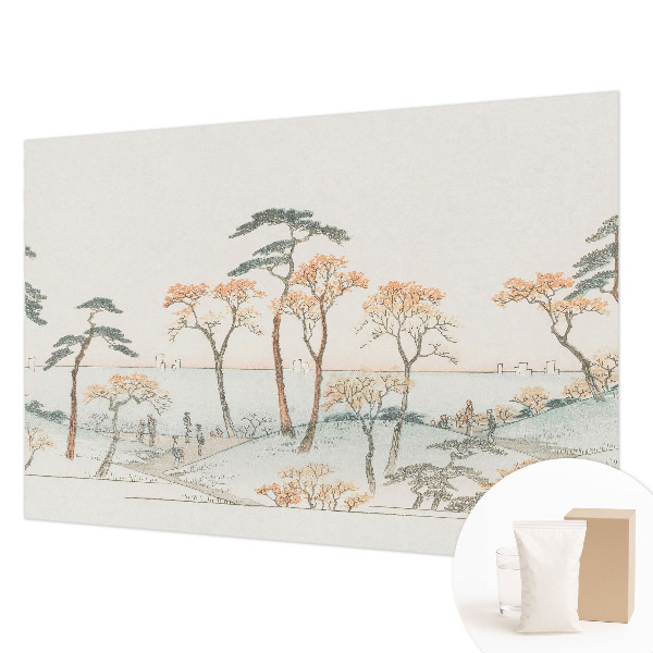 Muurbehang met een vredig landschap