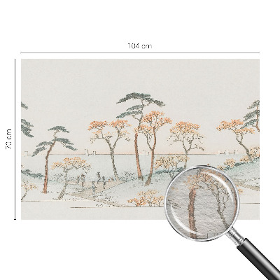 Muurbehang met een vredig landschap