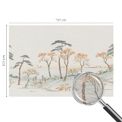 Muurbehang met een vredig landschap