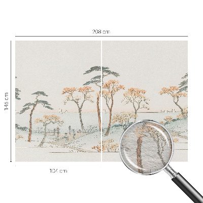 Muur behang Vreedzaam landschap