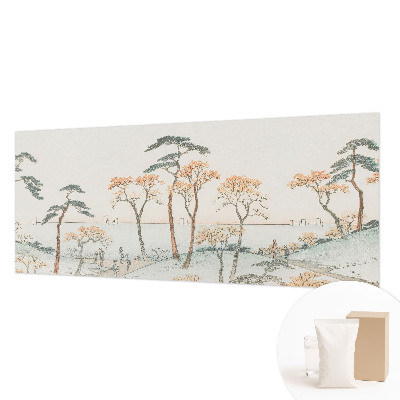 Muurbehang met een vredig landschap