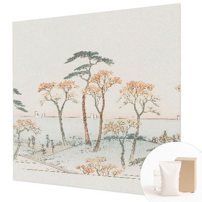 Muurbehang met een vredig landschap