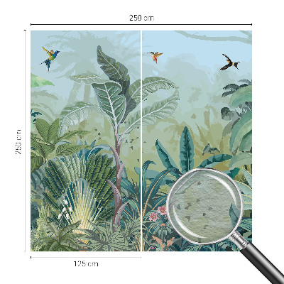 Groot fotobehang met tropisch natuurontwerp