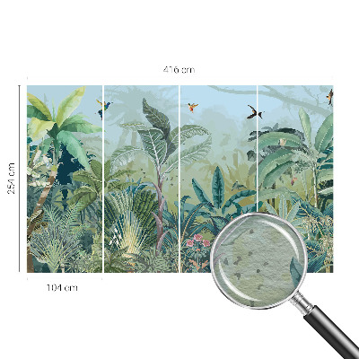 Groot fotobehang met tropisch natuurontwerp