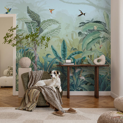 Groot fotobehang met tropisch natuurontwerp