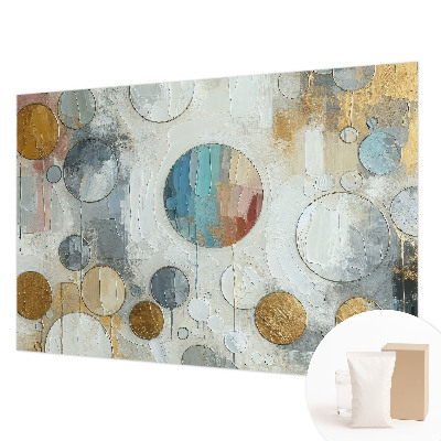 Vliesbehang fotobehang met geometrische cirkels