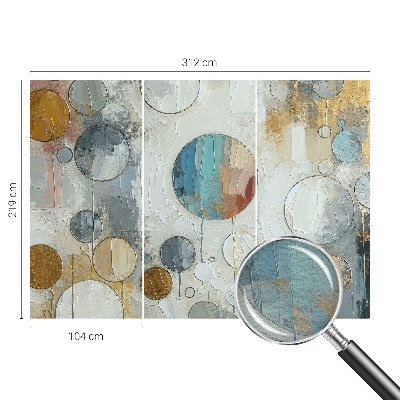 Vliesbehang fotobehang Geometrische cirkels