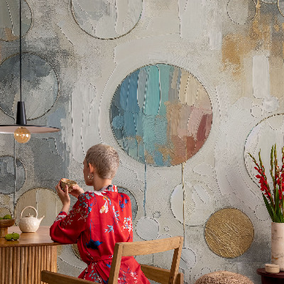 Vliesbehang fotobehang Geometrische cirkels
