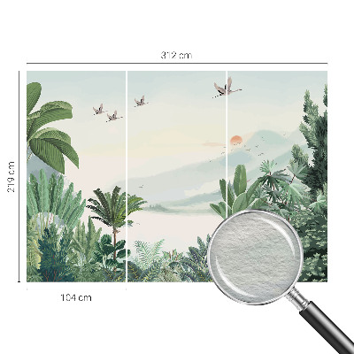 Vliesbehang fotobehang woonkamer Tropische oase