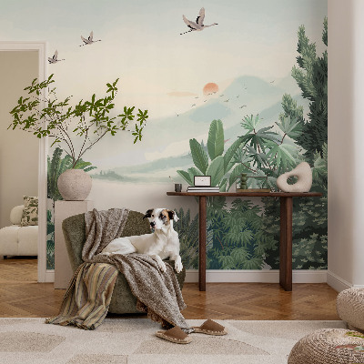 Vliesbehang fotobehang woonkamer Tropische oase