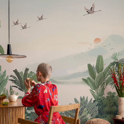 Vliesbehang fotobehang woonkamer Tropische oase