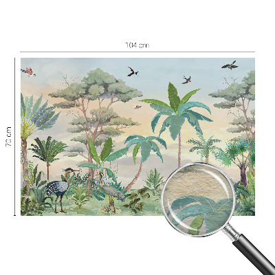 Vlies fotobehang op maat Exotische flora