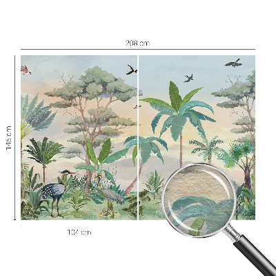 Vlies fotobehang op maat Exotische flora