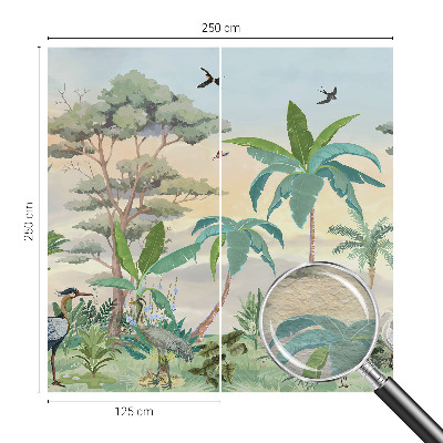 Vlies fotobehang op maat Exotische flora