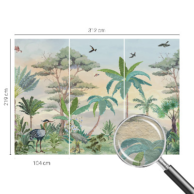 Vlies fotobehang op maat Exotische flora