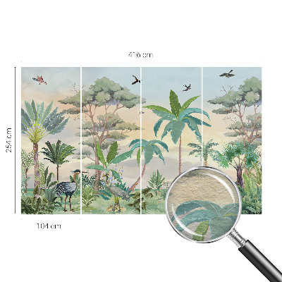 Vlies fotobehang op maat Exotische flora