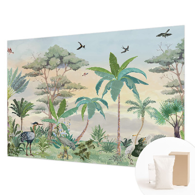 Vlies fotobehang op maat Exotische flora