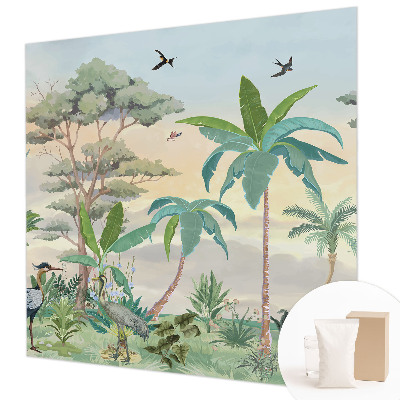 Vlies fotobehang op maat Exotische flora